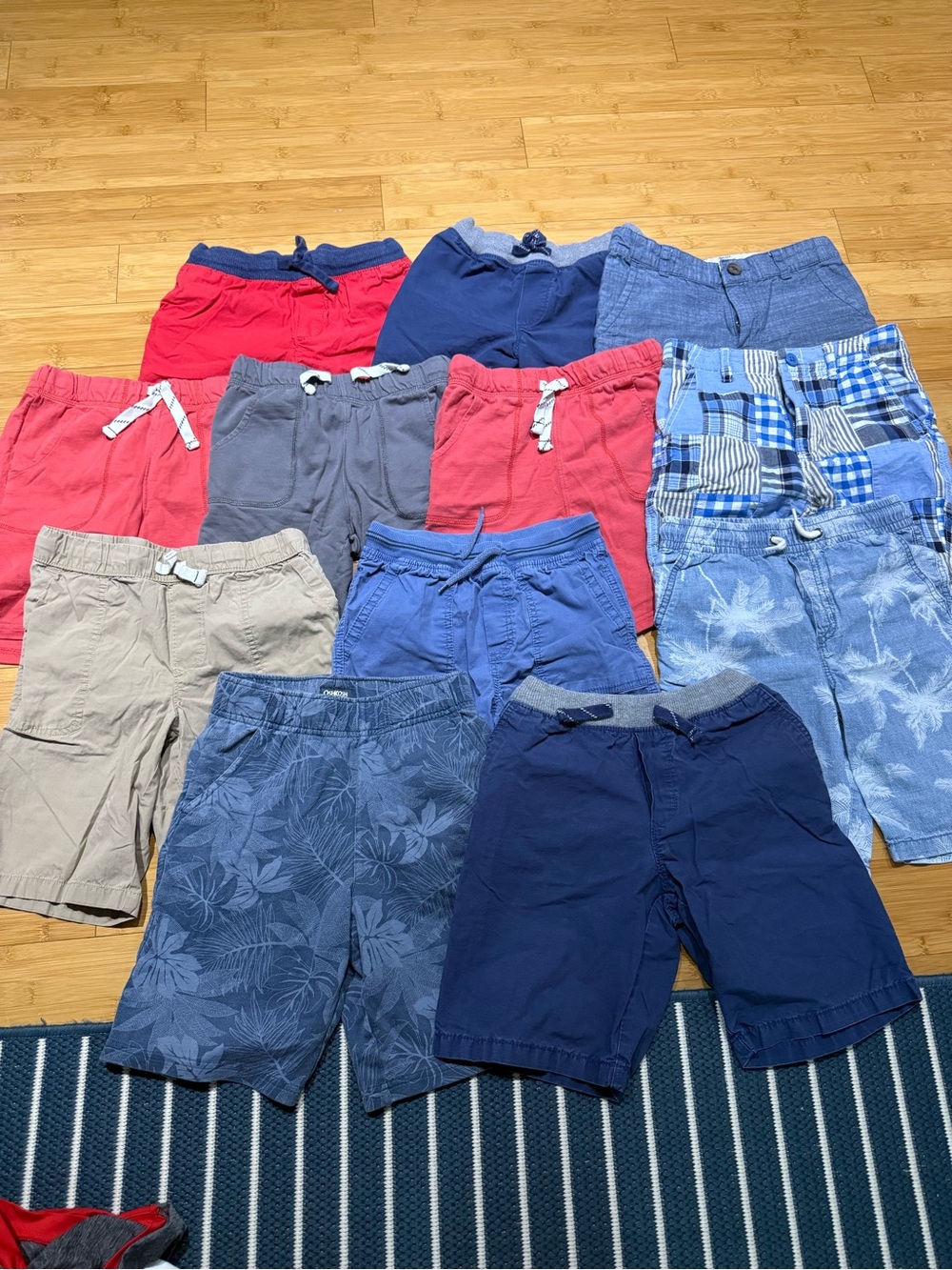 Kids Pull-On Shorts Pack — Blue and Red Casual Shorts